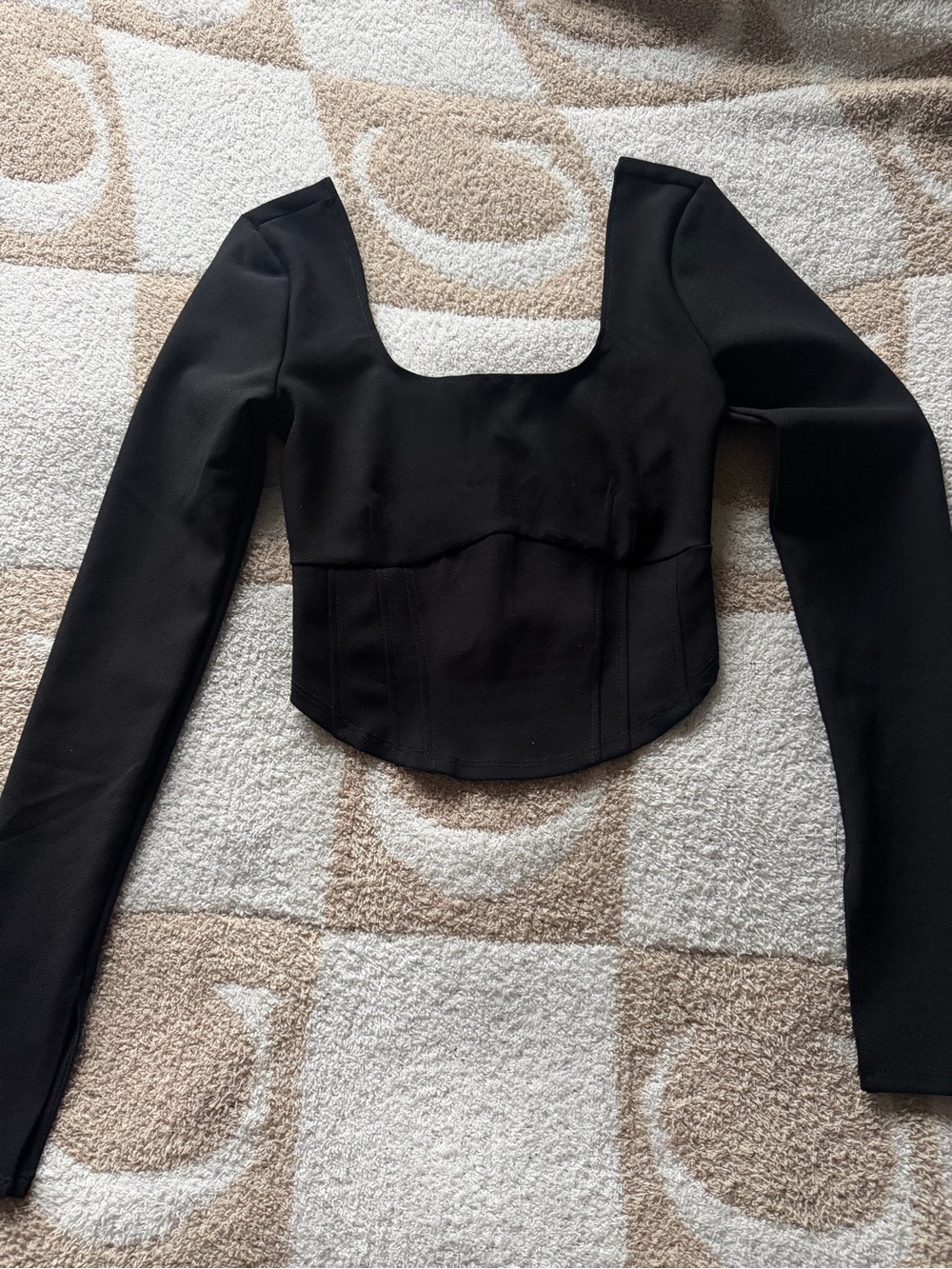 Abercrombie long sleeve corset top